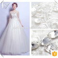 Chic Crystal Beading Lace Up Back Long Trian Customized Wholesale Brides Gowns Vestidos De Noiva Wedding Gown